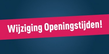 gewijzigde openingstijden locaties Doesburg en Didam